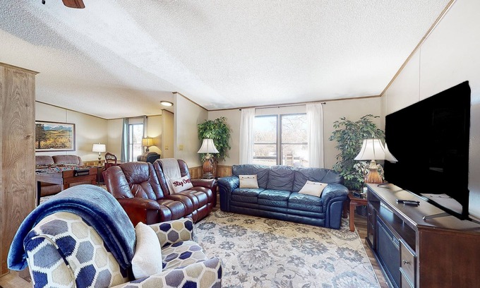 Alpine Village House | Dog-friendly home with mountain view, foosball, enclosed yard & W/D