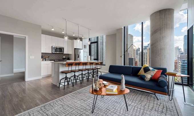 Near North Side Apartment | Downtown 2BR Oasis: Skyline Views + Prime Location