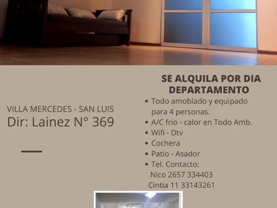 Villa Mercedes Apartment | Dpto. Amoblado Lainez