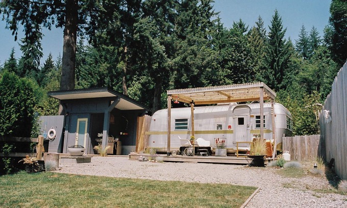 Gibsons House | Dreamy Airstream Hideaway with Private Hot Tub