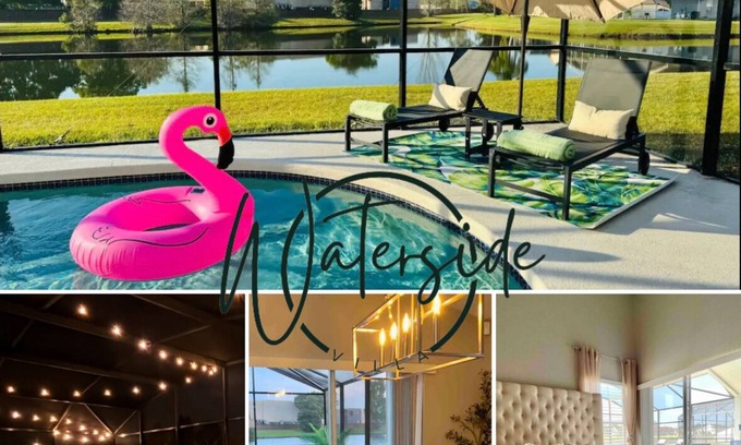 Crescent Lakes House | Dreamy Lakeview Villa with Heated Pool BBQ Family Friendly Near Disney