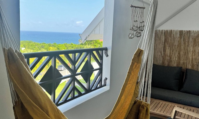 Mare Gailard Apartment | Duplex sea view with pool, Le Gosier 5 minutes from the beach!