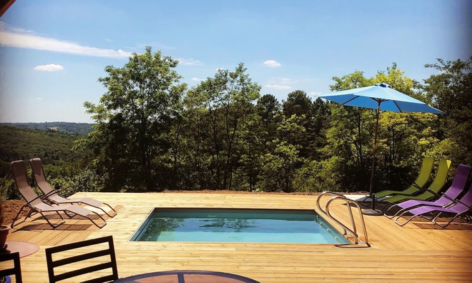 Plazac House | Eco-Lodge Étoile de Jor ★ for 10 people with swimming pool