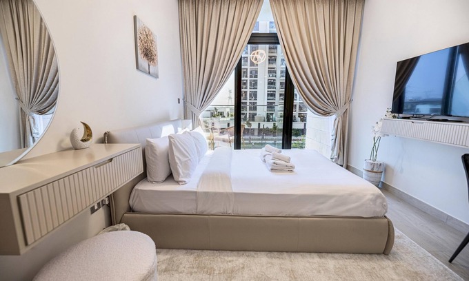 Nad Al Sheba Apartment | Elite LUX Holiday Homes - Upscale Studio in Azizi Riviera Prime Location Dubai