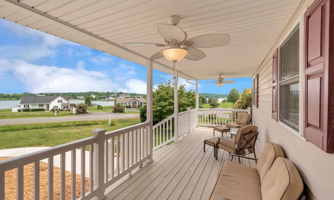 Twin Oaks House | Enjoy lake views in this cozy home w/dock, 2 firepits, indoor & outdoor fun!
