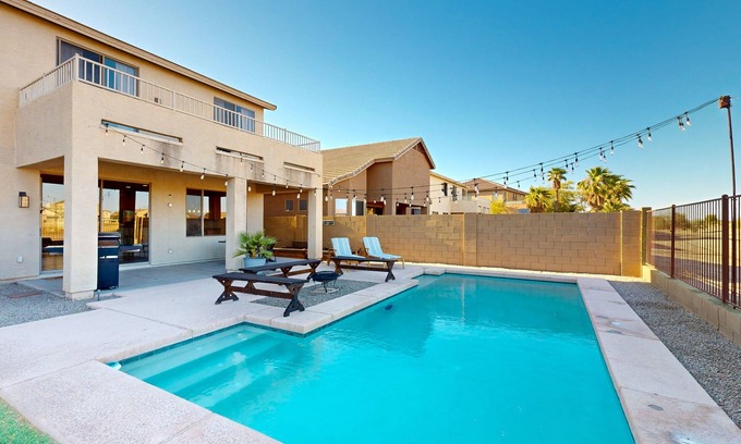 Laveen Village House | Epic home with in-ground pool, hot tub, game room, and firepit