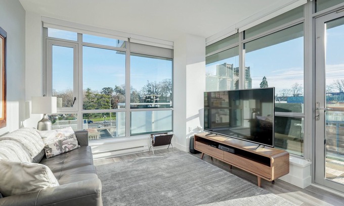 Downtown Victoria Condo | Escher Escape - Art-filled retreat with work desk nestled in the heart of downtown Victoria!