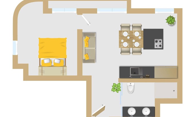 Garachico Apartment | Exclusive "Apartment Amarillo" in the heart of Garachico, 30 meters from the sea