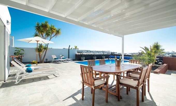 Yaiza Villa | Exclusive luxury villa, private pool, Las Coloradas Playa Blanca, Lanzarote, sea view