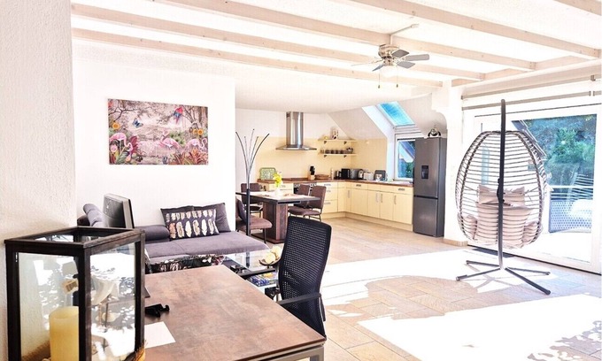 Stockstadt am Main Apartment | Exclusive stylish cozy family friendly apartment. Apartment 110sqm, close to the city, close to the forest, office