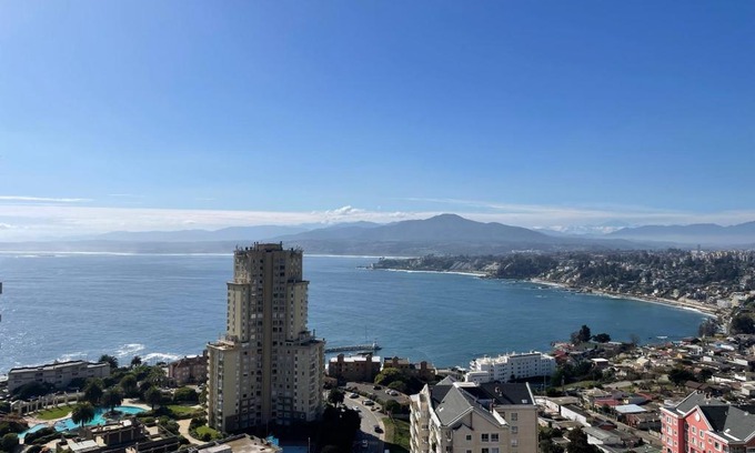 Concon Apartment | Exclusivo y Amplio Dpto Costa de Montemar con Vista al Mar