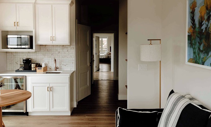 Elk Rapids Apartment | Executive Suite - 1 King | Sleeper Sofa | Balcony