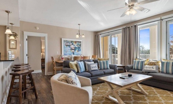 Baytowne Wharf Condo | Exquisite 2BR/2BA With Best Fireworks View In Baytowne