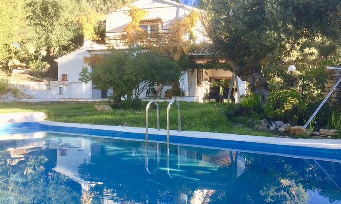 Cortes de la Frontera House | Family- and pet-friendly, privacy with large garden with pool and mountain views