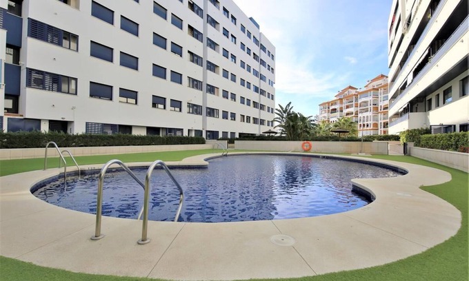 Estepona Apartment | Family apartment with air con, Wifi and pools, Close to beach, restaurants and Estepona port