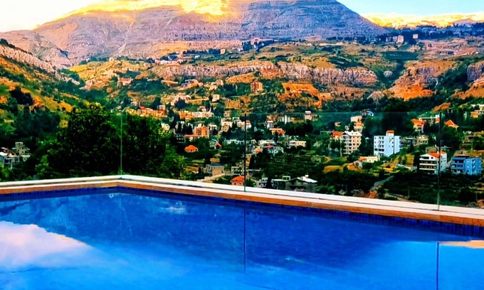 Faraya Ski Chalet | FARAYA private rooftop pool with panoramic mountain view with 2-bedroom chalet