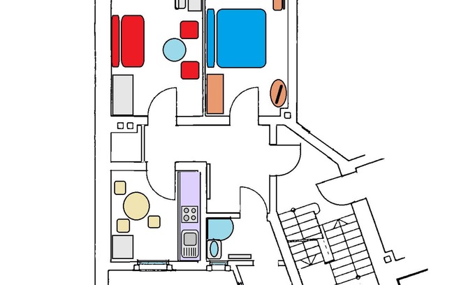 Baden-Baden Apartment | Ferienwohnung Family, 60qm, 1 Schlafzimmer, max. 4 Personen