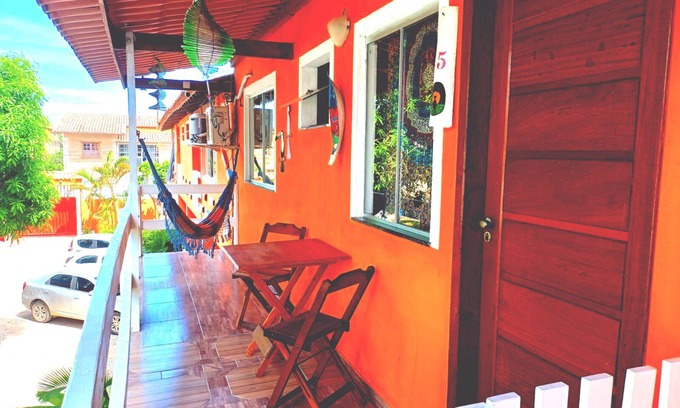 Taperapua Beach Apartment | First floor private balcony and hammock