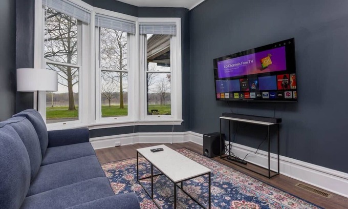 Downtown Harrisburg Apartment | Flats on Front - Riverfront Gem, Fast Wi-Fi, 1F