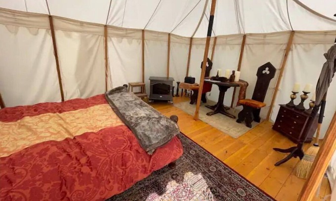 Drumheller Apartment | Fleur-de-lis - tent at Good Knights Medieval
