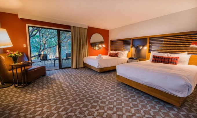 Eastside Santa Cruz Hotel | Forest Retreat: Spacious Room with Private Patio | Stunning Views