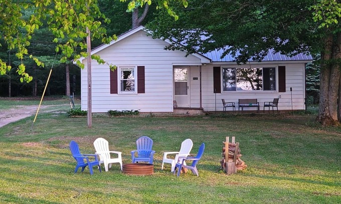 Kalkaska Cottage | Forrest’s Cabin - Lakefront with Sunset Views and Private Dock!