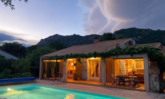 Pinarellu House | Comfortable house of 160 m2 with private pool between sea, mountain and river