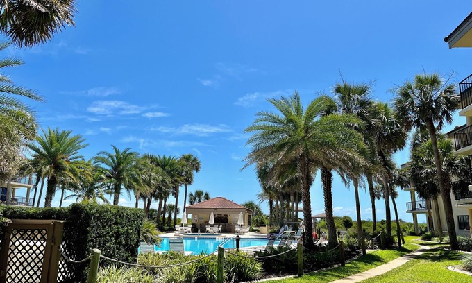 Butler Beach Condo | FREE FUN during your stay in this Gold-rated condo with beautiful ocean view and easy access to the pool and beach!