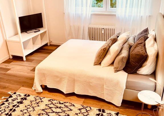 Homburg Apartment | Gästehaus zur Uni Klinik Exklusives Apartment mit Küche und Badezimmer