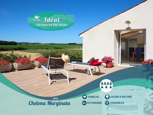 Saint-Bonnet-sur-Gironde House | Gîte Chelona Marginata - calme & vue - Chelona'Loc