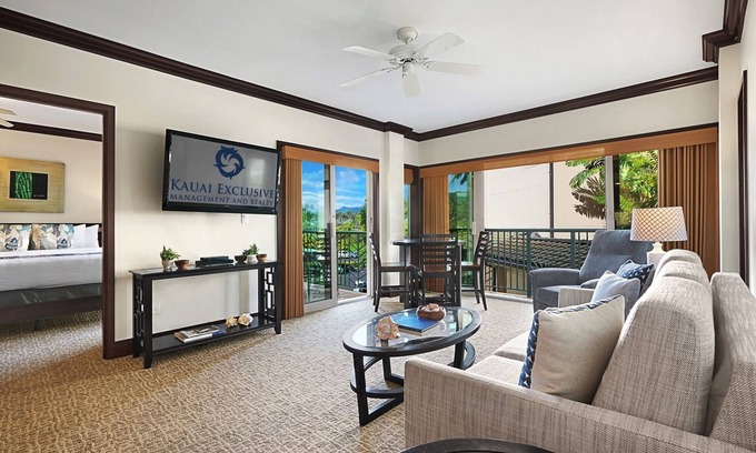 Wailua Condo | G305 - 2 BR Suite in Kapaa - Sleeps 6, Full Kitchen, AC, Pool, Waterslides, Fun!