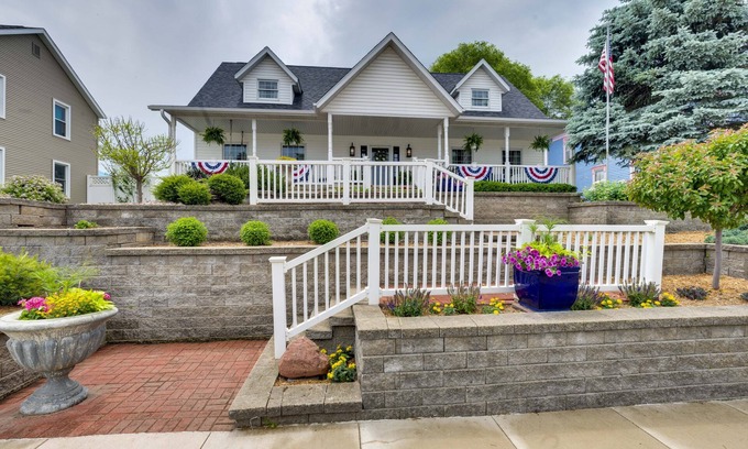 Waverly House | Game Room + Patio: 'Bremer House Waverly Rental'