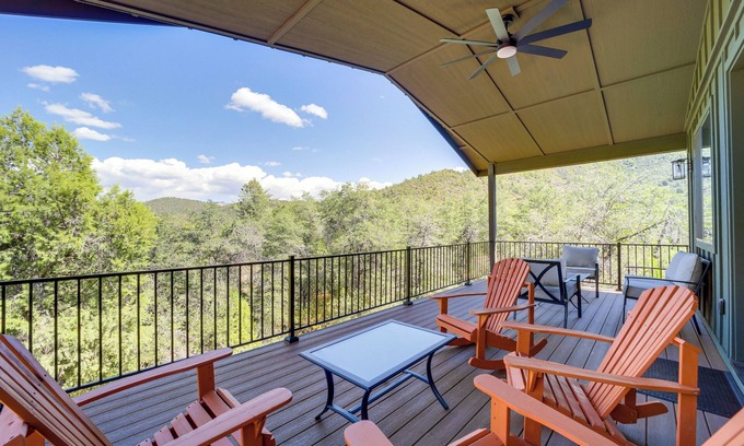 Payson Cabin | Games & Outdoor Seating: Cabin in Scenic Payson!