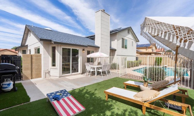 Spring Meadows House | Gilbert Getaway - pool+games+pool table