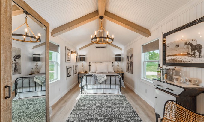 Spicewood Cabin | Glamping in Spicewood TX Hill Country ~ Cabin 3 The Sonnie at Green Acres