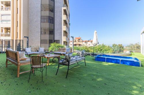 Ghazir Apartment | GlassHaus Rooftop 2-BR W Pool & Terrace in Ghazir