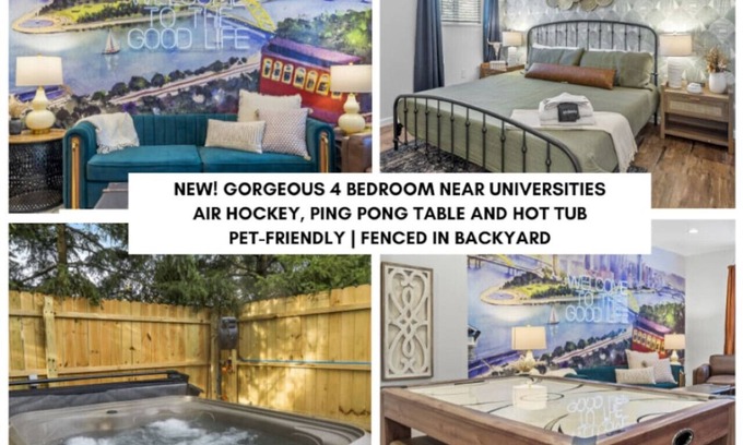 South Oakland House | Gorgeous 4bd near universities Hot tub + Games