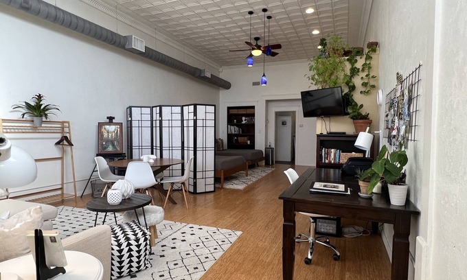 Brownwood Apartment | Gorgeous loft in historic building near HPU, restaurants, shops.