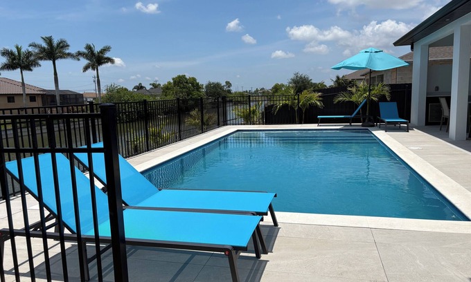 Diplomat House | Gorgeous, new 3-bedroom house with heated Pool in Cape Coral , sleeps 8