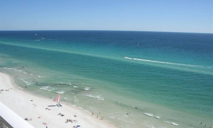 West Panama City Beach Condo | Gorgeous Oceanfront Condo-Beach Service Incl-Huge Balcony-Great Rates-Pier Park