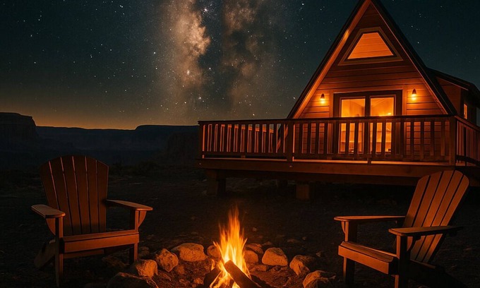 Valle Cabin | Grand Canyon A-Frame Hot tub & Sauna