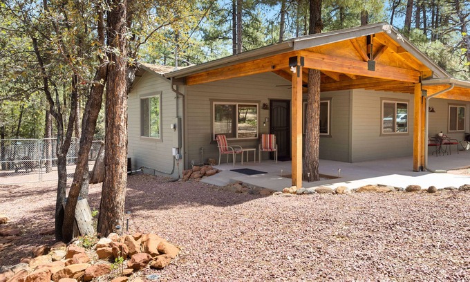 Pine Cabin | Green Elk Retreat Cabin, Cozy Cabin - large side yard with wildlife