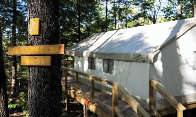 Primrose RV Rental | Green Heron’s Nest- Cozy Glamping Tent in RRG