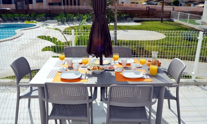 Santiago de la Ribera Apartment | Ground floor apartment, patio, pool views, free wifi, close to beach