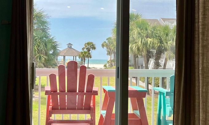 Port St. Joe House | Gulf View from living room!Gated resort on CSB. 2 pools,beach chairs & cart incl