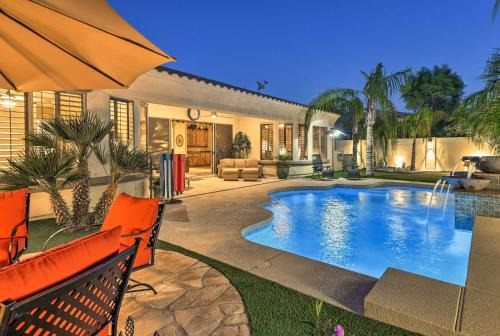 Power Ranch House | Heated Pool and Putting Green Luxe Gilbert Home