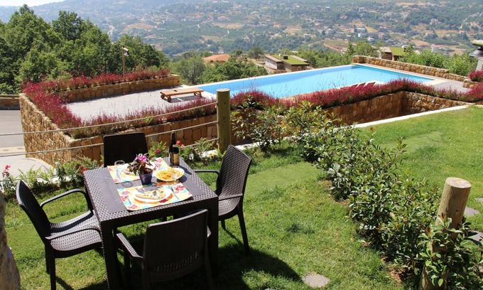 Kfardebian Ski Chalet | Heavenly Duplex with 2 gardens at Redrock Faqra