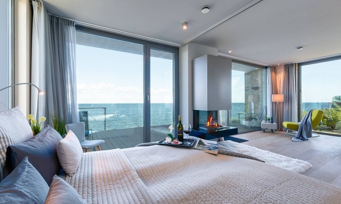 Olpenitz Apartment | "Heimathafen 2" vacation apartment with sauna, south-facing terrace & roof terrace by the water