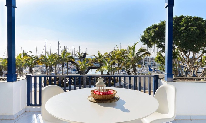 Puerto Calero Apartment | Holiday Apartment "Vistagua" with Beautiful Decor and Spacious Terrace with Ocean View
