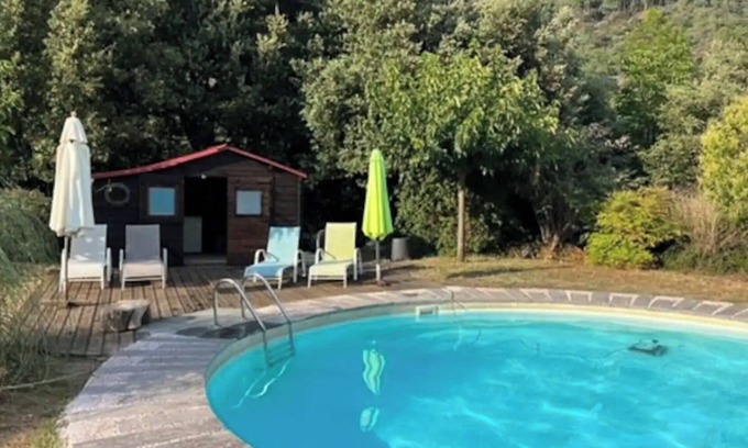 Saint-Paul-la-Coste House | Holiday Home 'Maison « la Clede »' with Mountain View, Private and Private Terrace